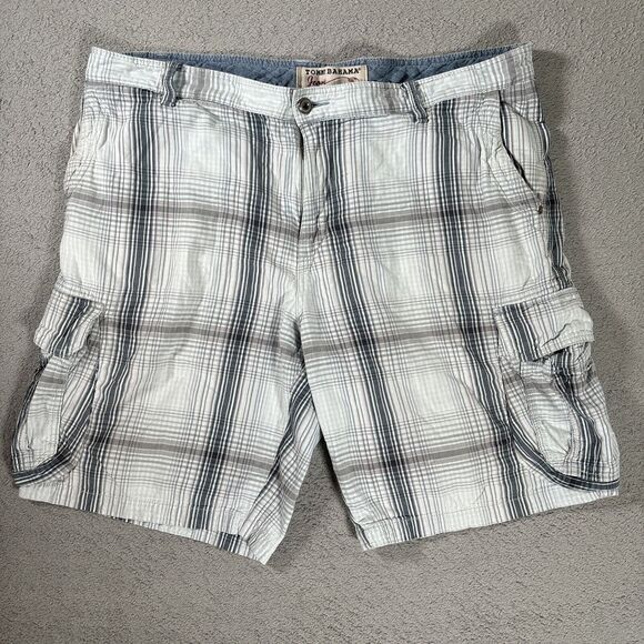 Tommy Bahama Other - Tommy Bahama Jeans Men’s Size 40 Cargo Shorts Plaid Blue Gray White